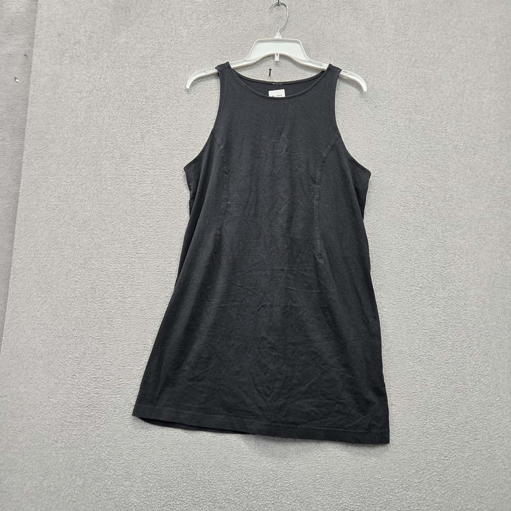 Lululemon Women Dress L Black Organic Cotton Cinched-Waist Tank Sleeveless